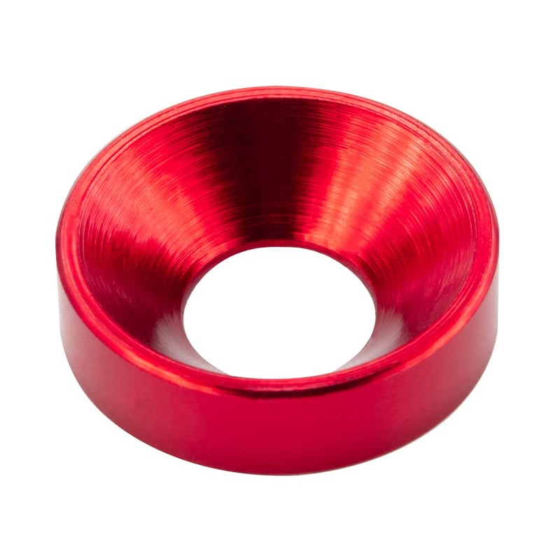 Lagefefe [60PCS] M5 Finishing Countersunk Washers, Anodized Aluminum Alloy, Head Washers Gaskets Cup Shim for Screw RC/FPV/PC/Drone/Mechanical Accessories Parts, Red Color - Image 1